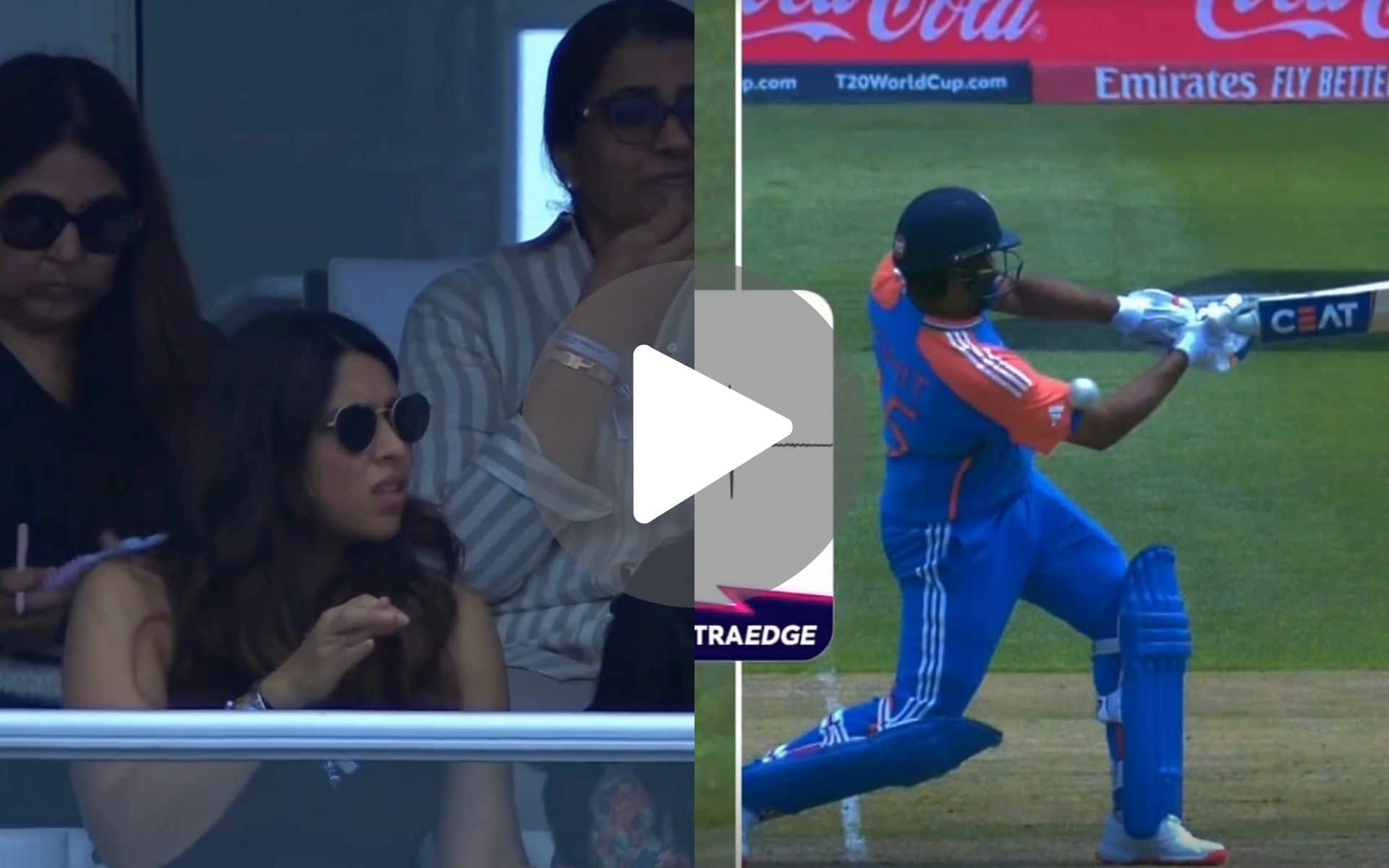 [Watch] Ritika Sajdeh Gives 'Animated Reaction' After Rohit Sharma Gets Saved Via DRS